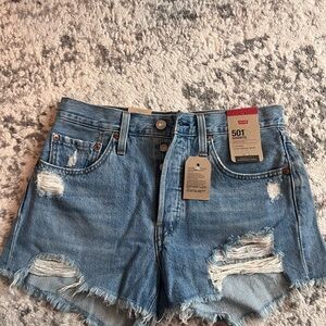 Levi's Women's Blue Denim Shorts